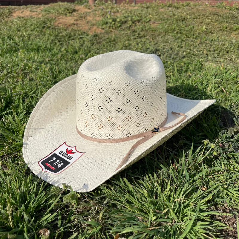 Lightweight felt cowboy hats for women with wide brims for stylish sun coverage -THE DIAMOND STRAW HAT - SAND BAND