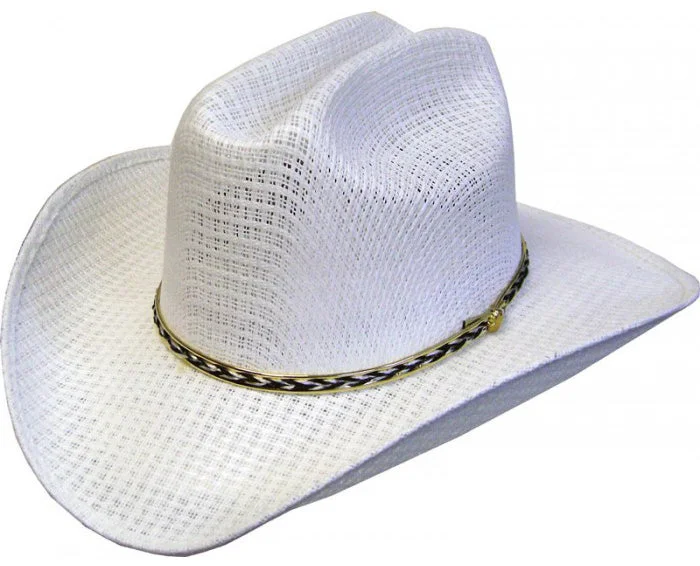 Simple straw sun hat for women with wide brim and soft design -Summit Hat White Tight Weave Kid Hat