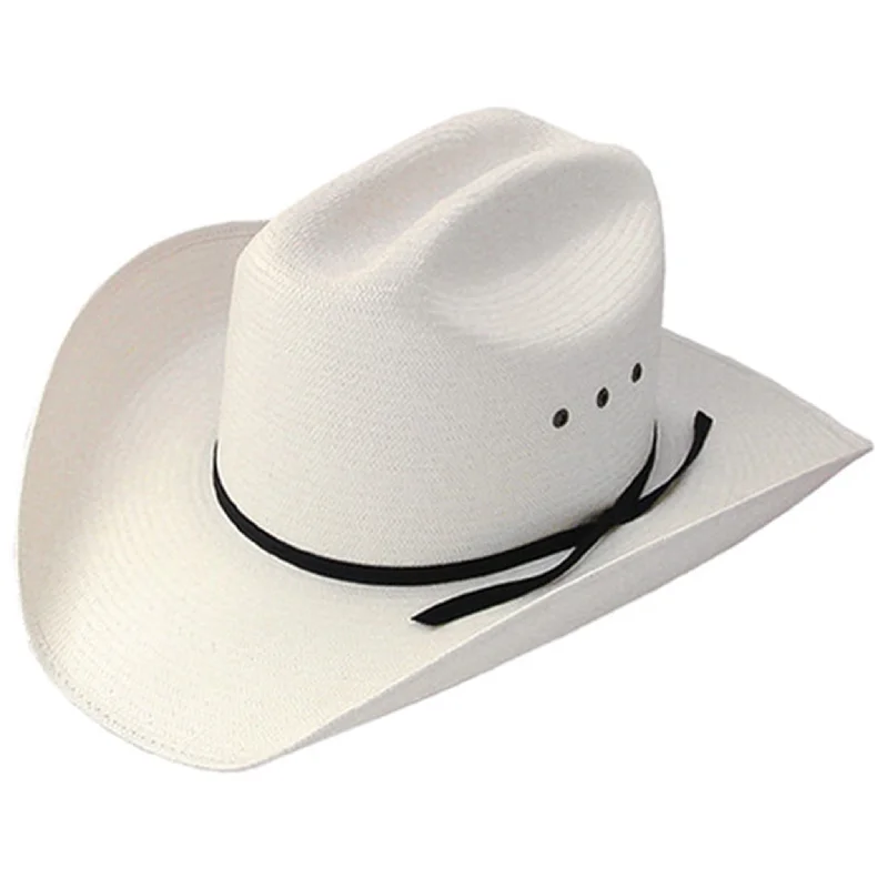 Wide-brim straw fedora for women with timeless style and classic look -Stetson National Junior Rodeo Straw Hat