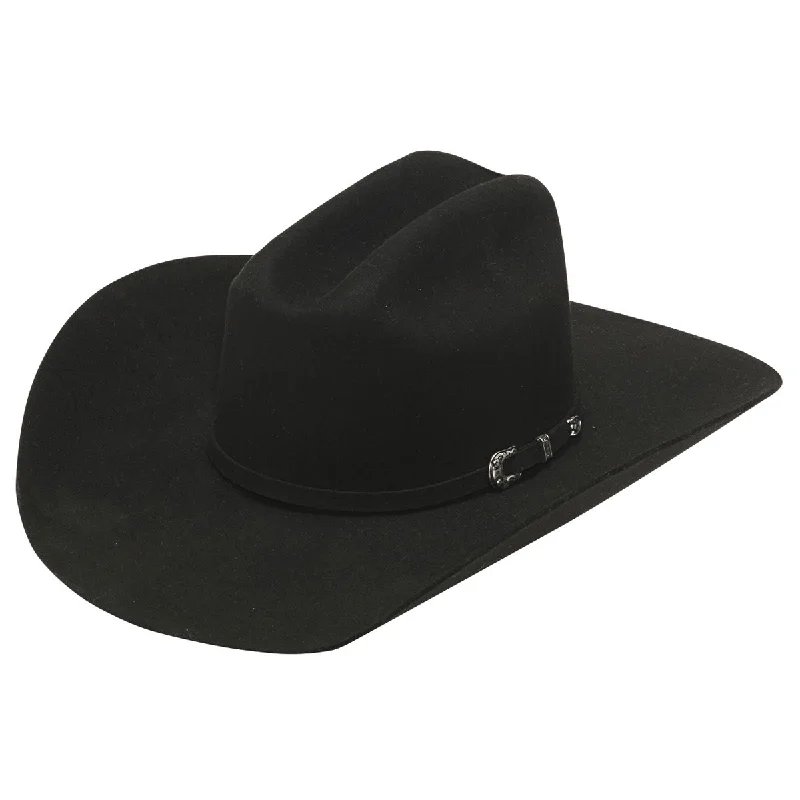 Lightweight felt hat for warm weather style -Twister 5X Cowboy Hat-Black