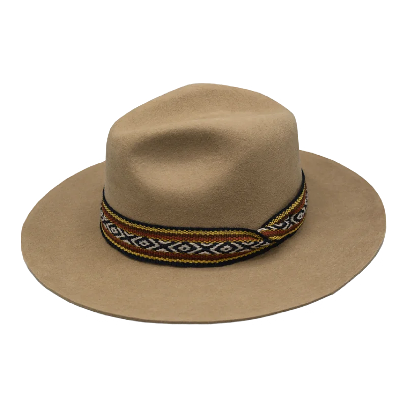 Lightweight felt hat with adjustable band fit -XO - Camel