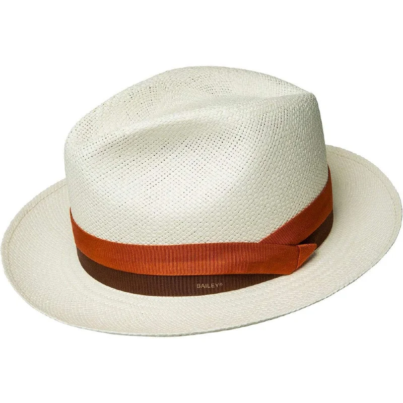 Modern fedora hats for men with bold prints and statement bands for fashion-forward looks -Bailey Cuban Genuine Panama Straw Fedora