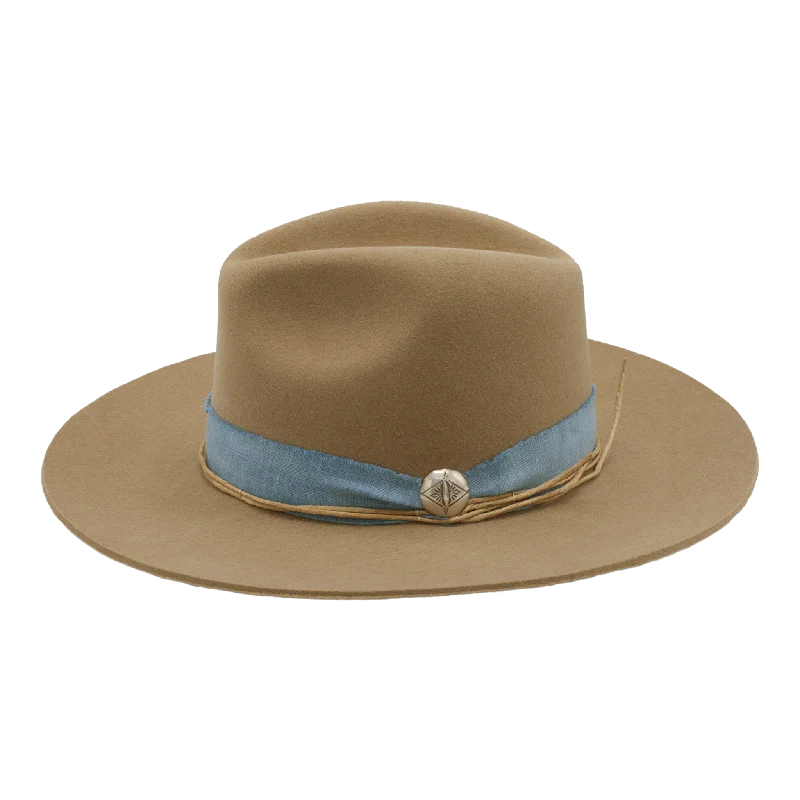 Elegant wool felt hat for dressy occasions -Desert Sky