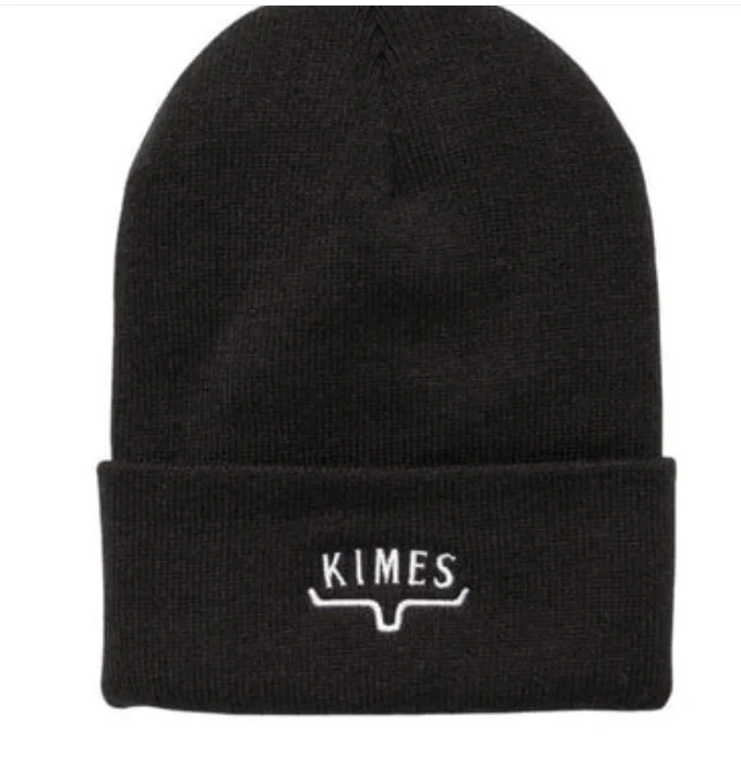 Western cowboy hats with feather accents for men for a bold and unique style -Kimes Ranch Huxton Embroidered Black Beanie