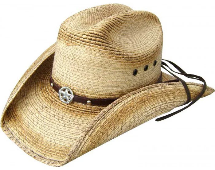 Casual straw bucket hat for men with laid-back look for summer wear -Summit Kid's Guata Cattleman - Toasted