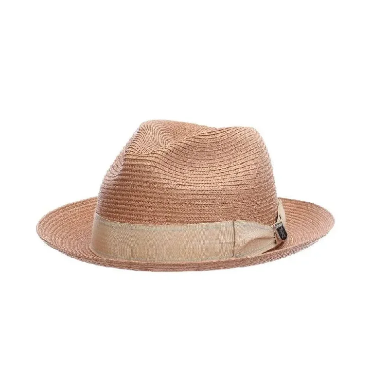 Casual fedora hats for women with fabric bands for relaxed, boho style -Stacy Adams Moore Summer Straw Fedora