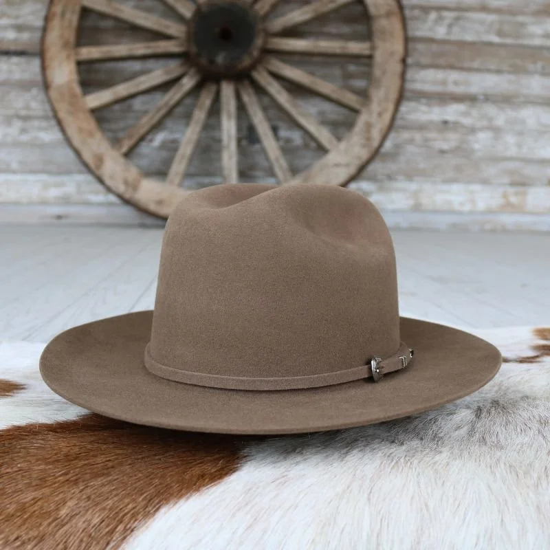 Lightweight felt hat with breathable fabric -Serratelli 4X Fur Felt Pecan Fedora Hat