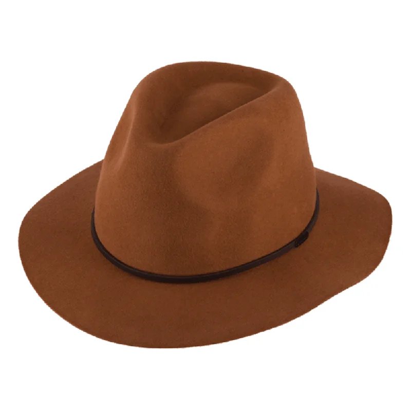 Stylish fedora hats for women with embellished designs and fun, vibrant bands -Kooringal Mid Brim Fedora Rajah - Chestnut