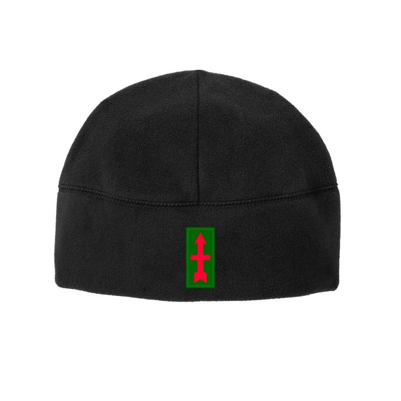 Minimalist cap with small stitched emblem -32nd Infantry Soft Fleece Beanie