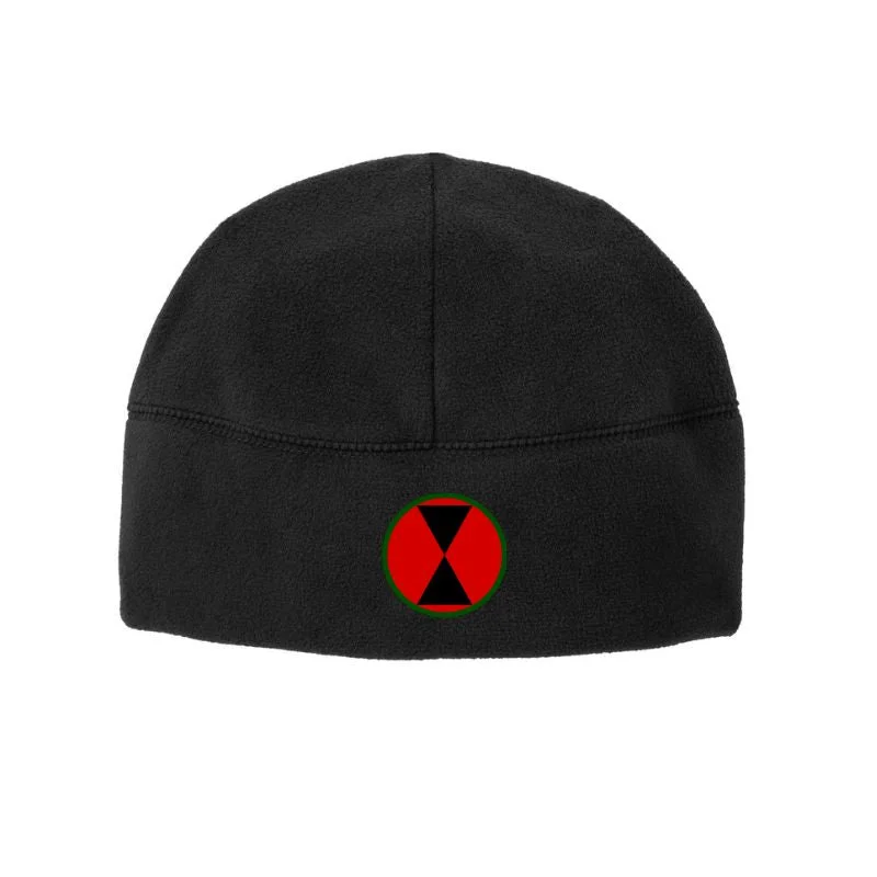 Embroidered cap with personalized name design -7th Infantry Soft Fleece Beanie