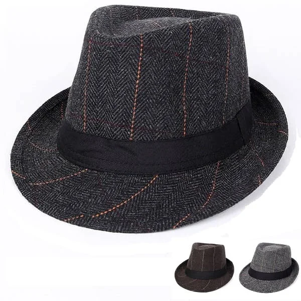 Casual felt hat for relaxed weekend vibes -Walter Striped Herringbone Trilby Hat