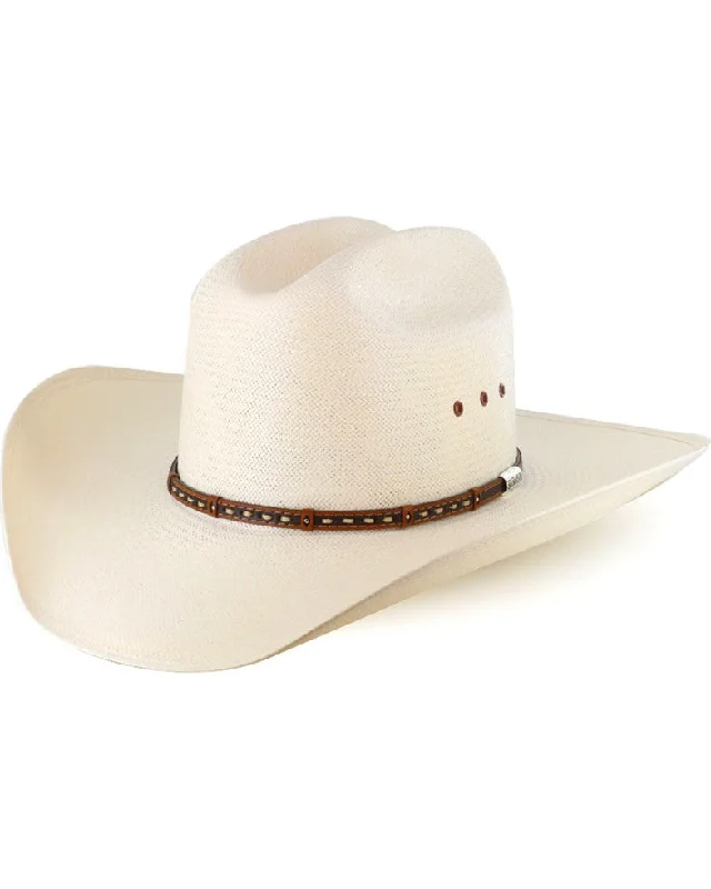 Unique cowboy hats for women with rhinestone accents for a sparkling western look -Stetson Hats Men's Decorated Hat Band Straw Hat - 2000207637