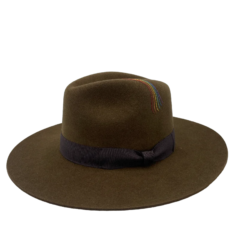 Luxury felt hat with elegant wool finish -Hampui x Township31 -- Color Drip Chocolate