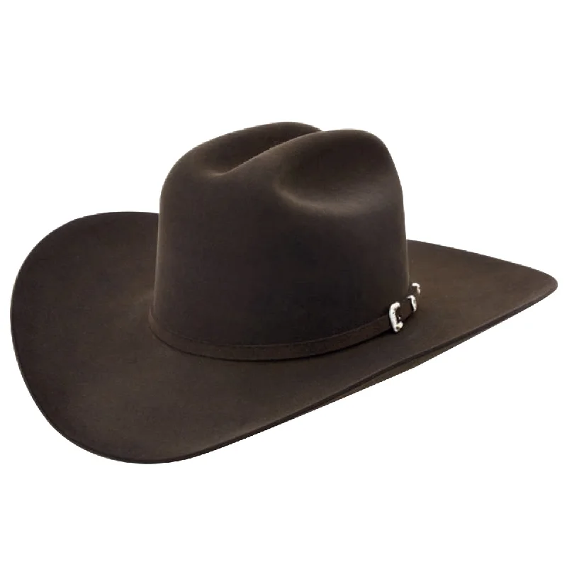 Custom-made cowboy hats for men with high-quality felt and leather accents -Sinaloa 1,000x Brown Felt Cowboy Hat