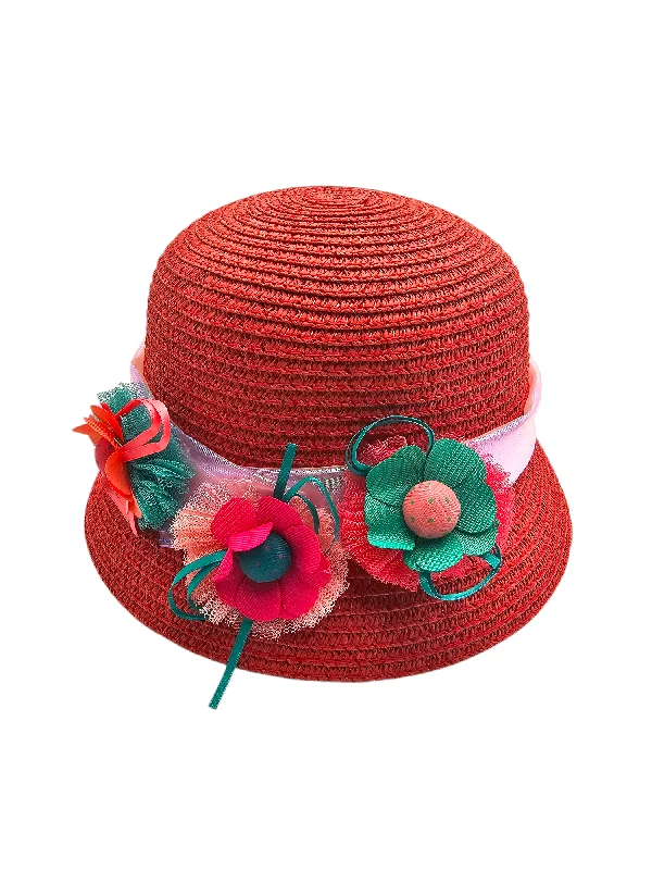 Luxury felt hat with fine wool blend -Cute Bucket Hat Sun Hat For Kids (Cherry Blossom)