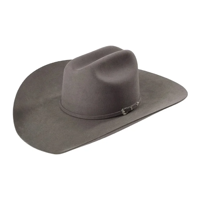 Stylish straw fedora hat for men with a sleek band design -Rodeo King Charcoal Top Hand 7X Felt Hat