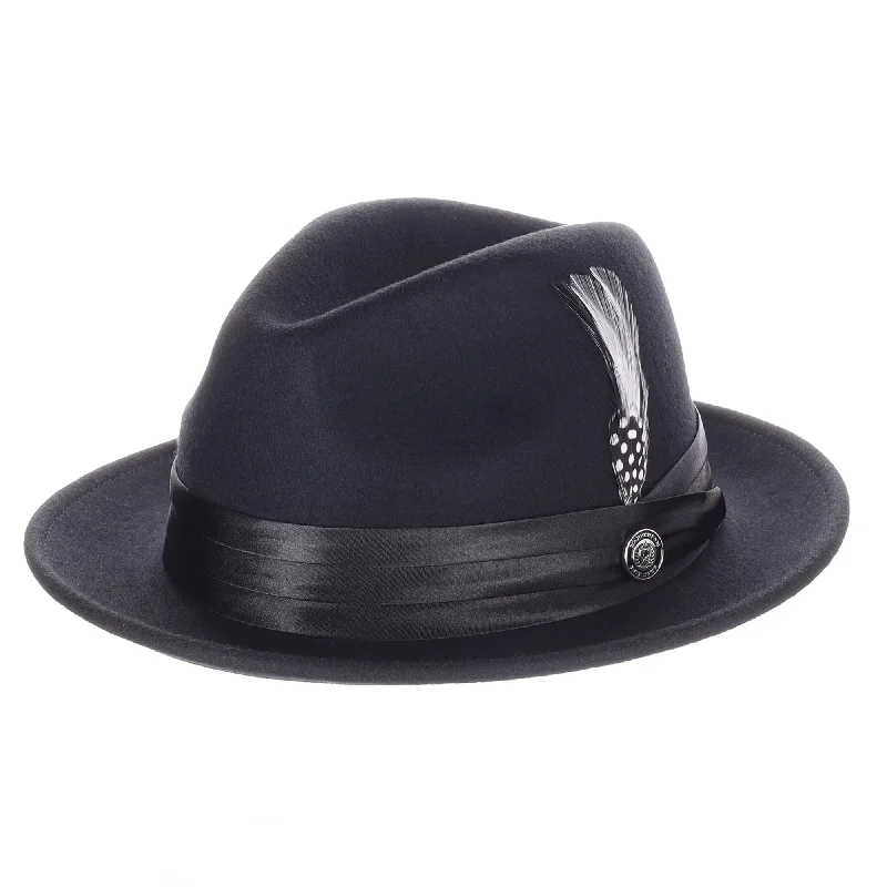 Fedora hats for men with textured finishes for a modern and dynamic look -DapperFam Fellini Crushable Wool Fedora