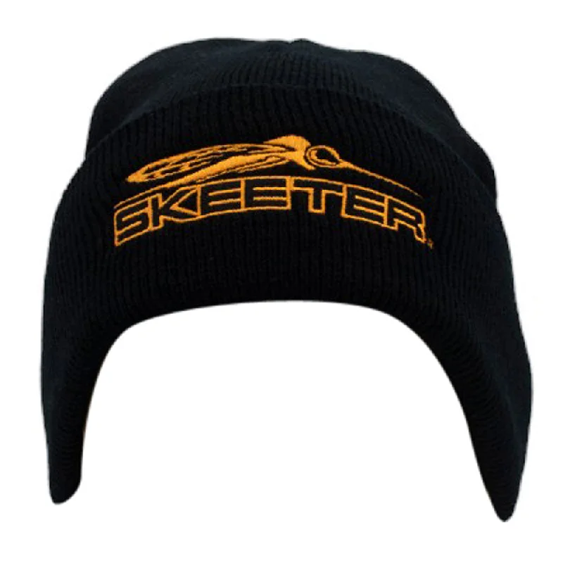 Vintage cap for retro fashion enthusiasts -Skeeter Black Cuffed Beanie