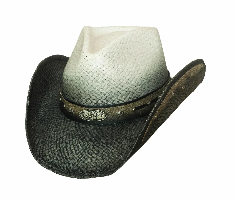 Vintage-inspired cowboy hats with unique fabric bands for a retro western look -Bullhide Full Of Dreams - Womens Straw Cowgirl Hat