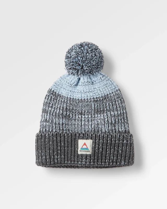 Denim dad cap for effortless casual charm -Crag Recycled Bobble Hat - Charcoal/Arctic