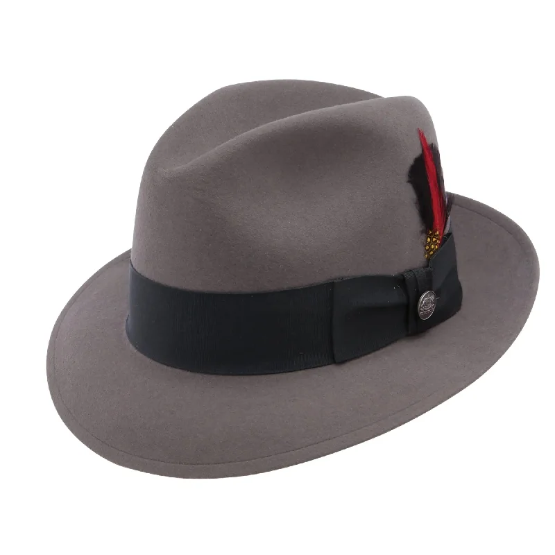 Fedora hats for men with wide brims and bold patterns for summer flair -Stetson Frederick Wool Firm Felt Fedora