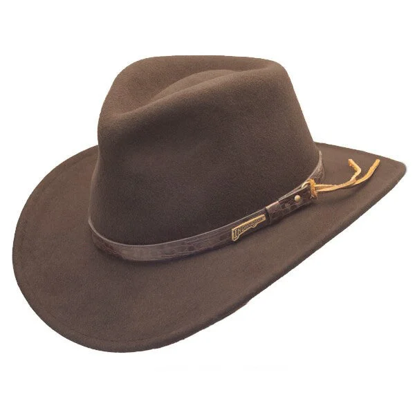 Designer fedora hats for women with unique fabric combinations for an eclectic vibe -Dorfman Pacific - Indiana Jones Outback Hat