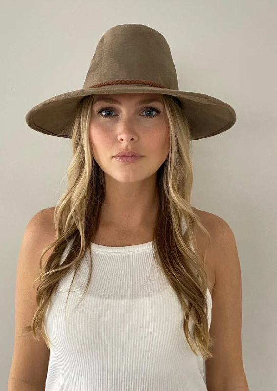 Breathable felt hat for summer festival fun -Coachella Felt Hat Womens