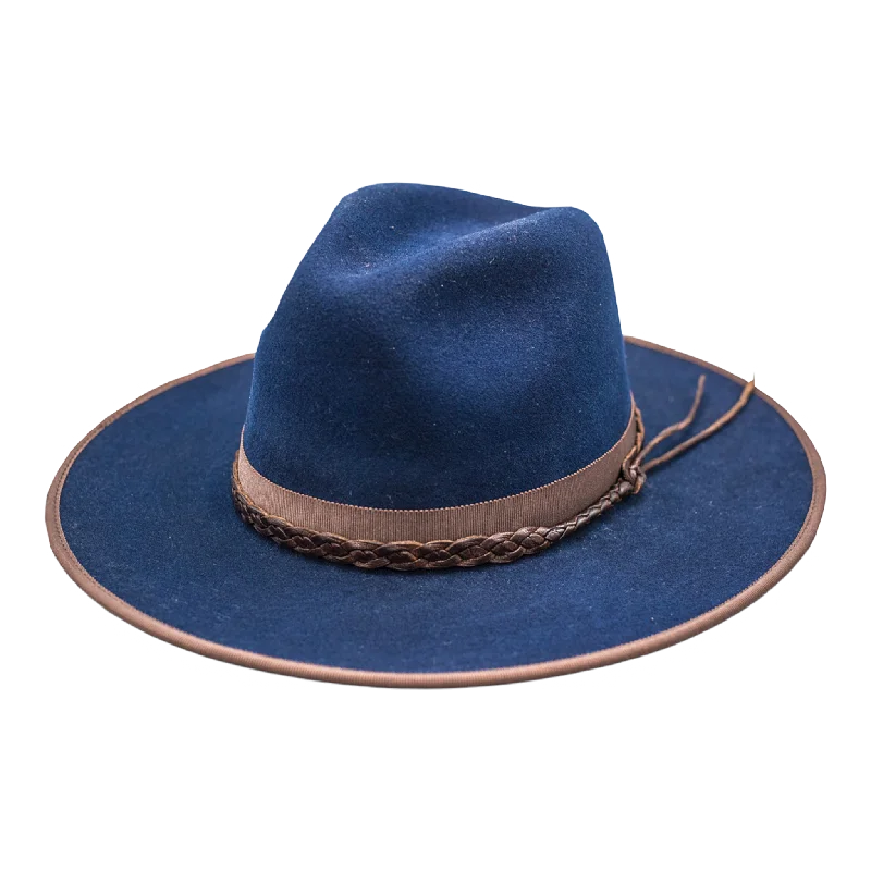 Casual felt hat with simple wool design -Simplicity Blue