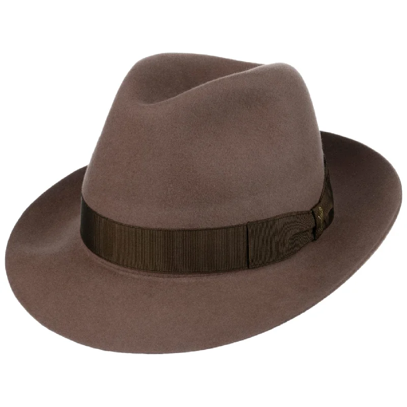 Custom fedora hats for women with colorful leather straps and personalized features -The Classico by Borsalino