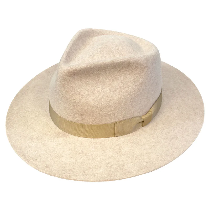 Unique fedora hats for men with patterned bands for a touch of personality -Jeanne Simmons - Wool Felt Flat Brim Fedora