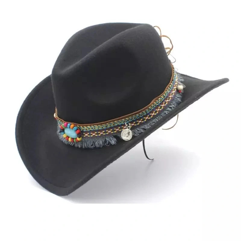 Durable felt cowboy hats for men with wide brims for sun protection -Ranger Wool Cowboy Hat