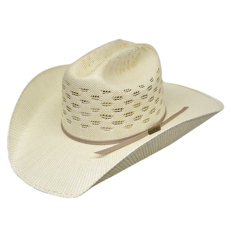 Fashionable straw Panama hat for men with traditional and sleek design -Lonestar Hats Laramie Vented Bangora Straw Hat