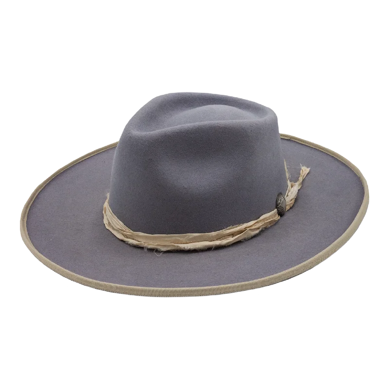 Durable felt hat with reinforced brim strength -Pure Light