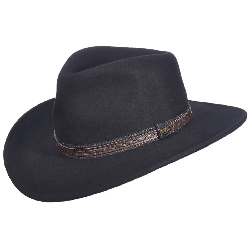 Wide-brim fedora hats for women with patterned details for a fashionable touch -Scala - Outdoor Wide Brim Hat