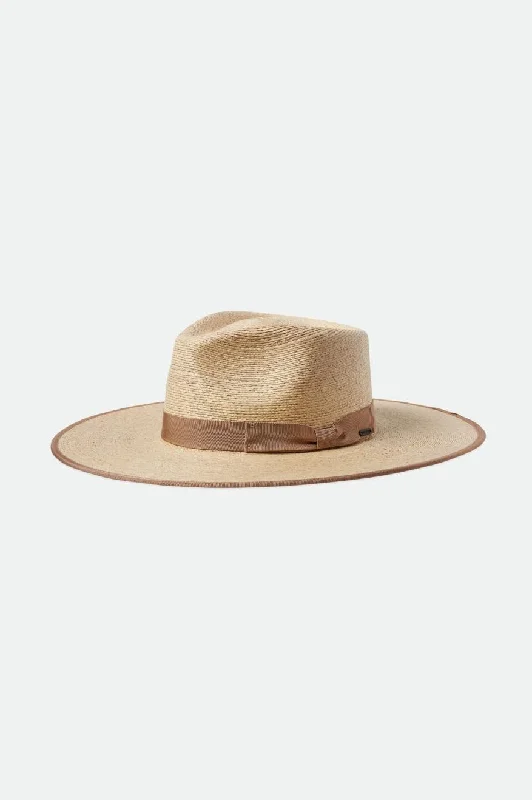 Adjustable straw fedora hat for men with versatile design for all occasions -Jo Straw Rancher Limited - Natural/Natural