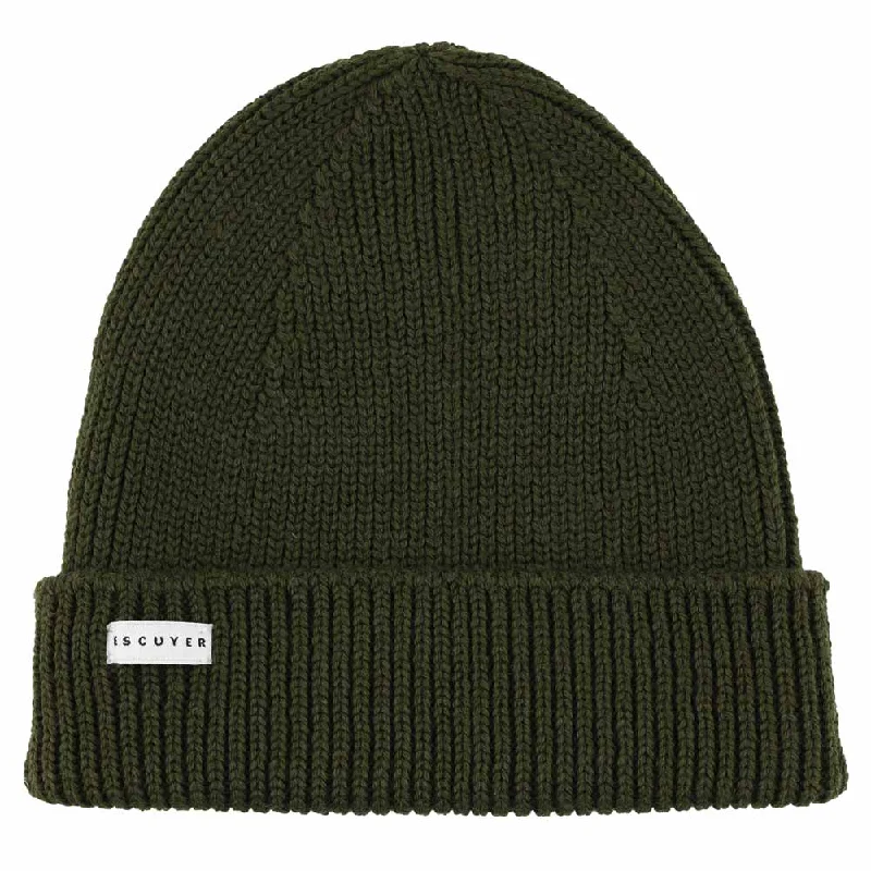 Adjustable snapback cap for easy fit tweaks -Ribbed Merino Beanie / Khaki