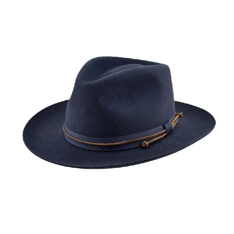 Designer fedora hats for women with intricate beading and embellishments -Biltmore Nubuck Distressed Wool Felt Fedora