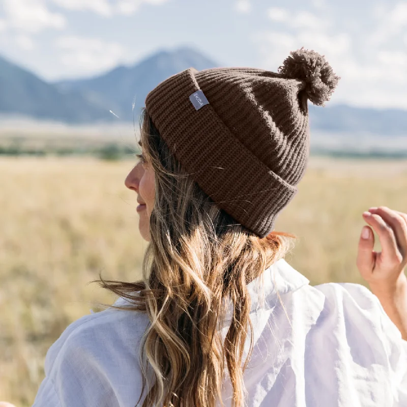 Fitted cap for snug personalized fit -Walnut | Cashmere Sherburne Knit