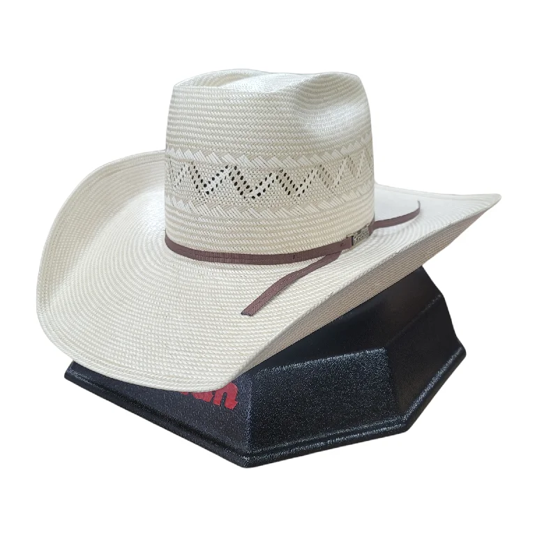 Classic straw boho hat for women with natural materials and laid-back style -American Hat Co. Straw Hat - #TC8830