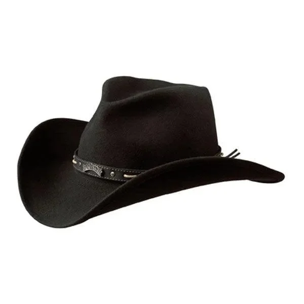 Custom embroidered cowboy hats for women with unique logos or patterns for style -Jack Daniels Rough Em Up (JD03-F) - Soft Wool Felt Cowboy Hat