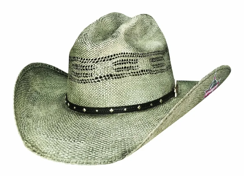 High-end cowboy hats for men with luxury leather bands for an upscale feel -Bullhide PBR Icon - Straw Cowboy Hat