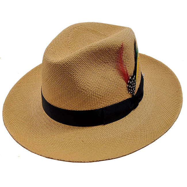 Custom-made fedora hats for women with personalized embroidery or patches -The Antonio Panama