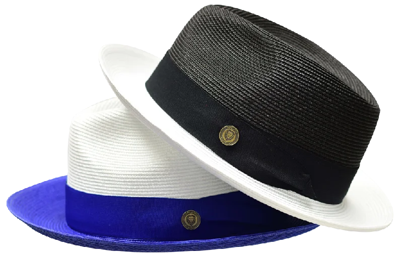 Classic straw fedora hats for women with colorful ribbons for summer fashion -Salvatore Collection