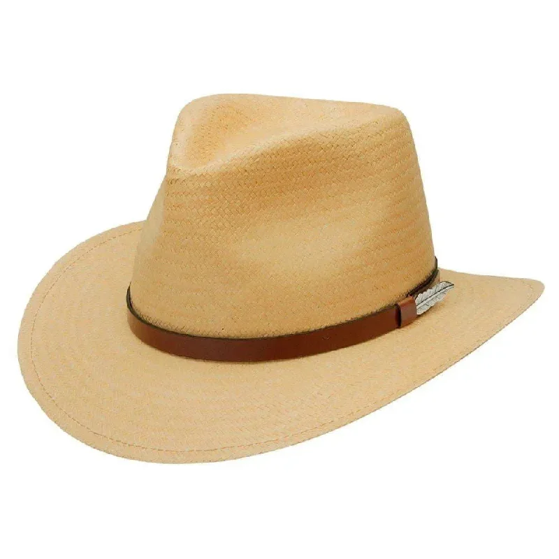 Luxury cowboy hats for men with premium materials and fine craftsmanship for lasting wear -Black Creek (BC9019) - Straw Outback Fedora Hat