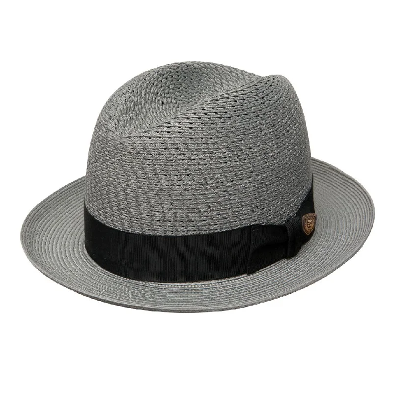 Premium felt fedora hats for men with strong, durable construction for lasting wear -Dobbs Madison Vented Center Dent Milan Straw Fedora