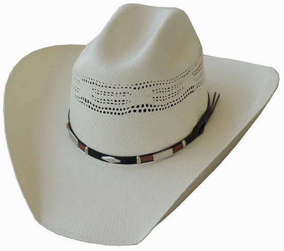 Classic straw boater hat for men with flat top and vintage vibe -Dallas Hats Bangora Hat