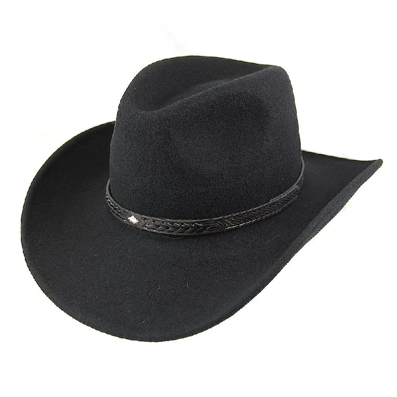 Unique cowboy hats for women with colorful fabric bands and patterned accents -Jaxon & James Comanche Cowboy Hat Wholesale Pack