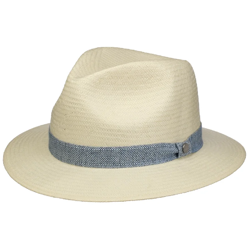 Lightweight straw beach hat for women with a simple design for sun protection -Janova Toyo Traveller Straw Hat by Lierys