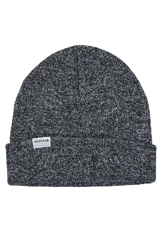 Black snapback cap for sharp modern looks -Logan Beanie - Black Heather