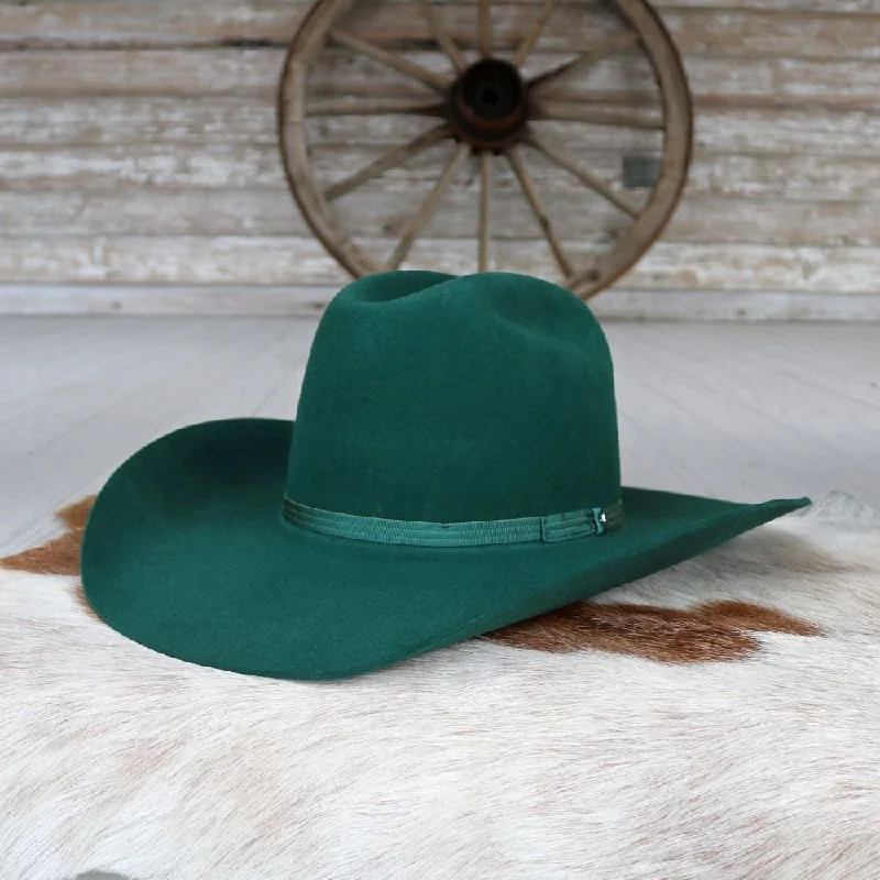 Durable felt hat for rugged outdoor wear -Resistol 4X Forest Green Wool Cowboy Hat - Boquillas